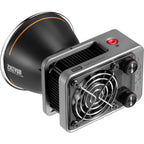 Zhiyun Molus X60 Bi-Color LED lights in a combo kit, showing adjustable lighting panels with control dials and mounting accessories.
