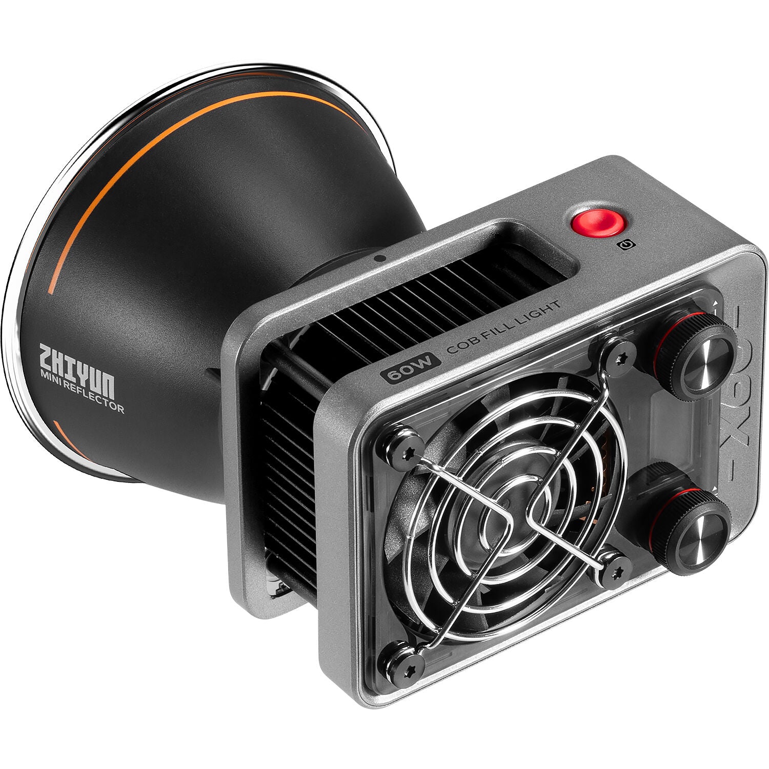 Zhiyun Molus X60 Bi-Color LED lights in a combo kit, showing adjustable lighting panels with control dials and mounting accessories.