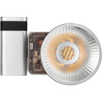 Zhiyun Molus X60 RGB Pro LED light displaying vibrant color options for professional photography and videography.