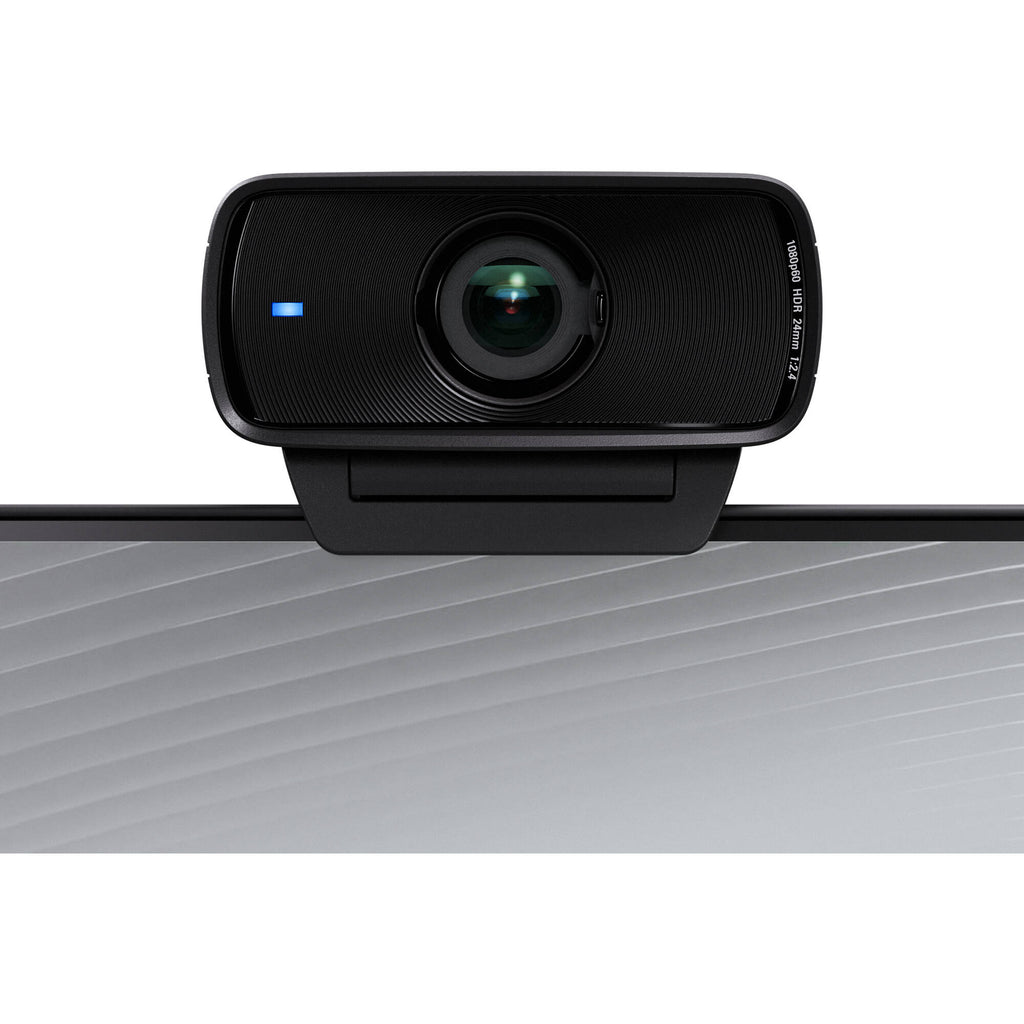Elgato Facecam MK2 video camera with sleek design, featuring lens and mounting options, ideal for high-quality streaming and recording.
