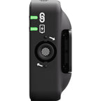 Rode Wireless ME Dual creator wireless microphone system in black with compact transmitters and receiver for high-quality audio recording.