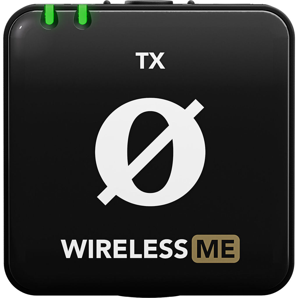 Rode Wireless ME Dual creator wireless microphone system in black with compact transmitter and receiver units.