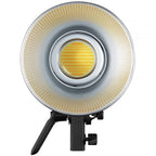 Zhiyun Molus B500 bi-color LED light showing adjustable color temperature and brightness controls.