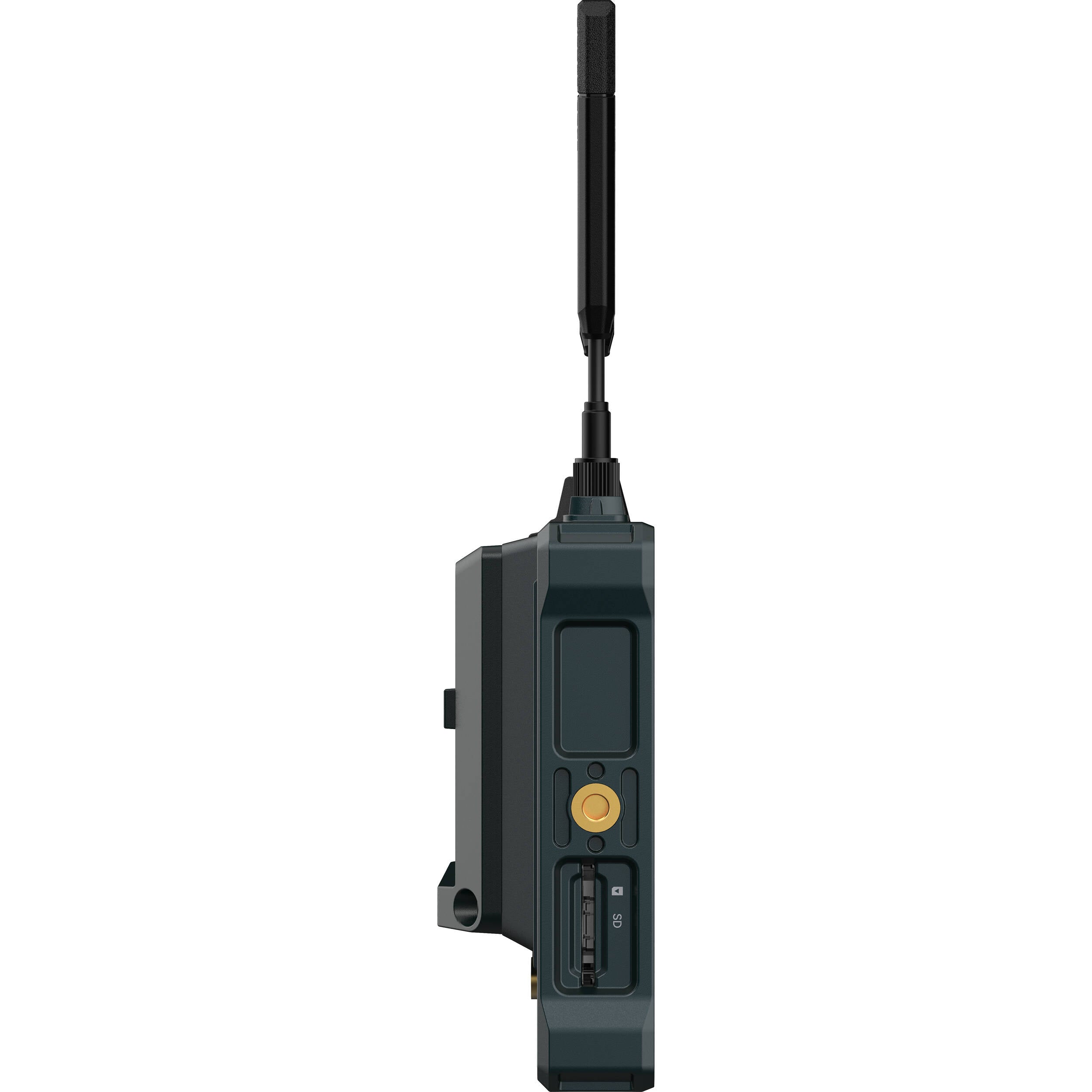 Hollyland Pyro 7 video monitor with adjustable screen and control buttons, designed for professional video production.