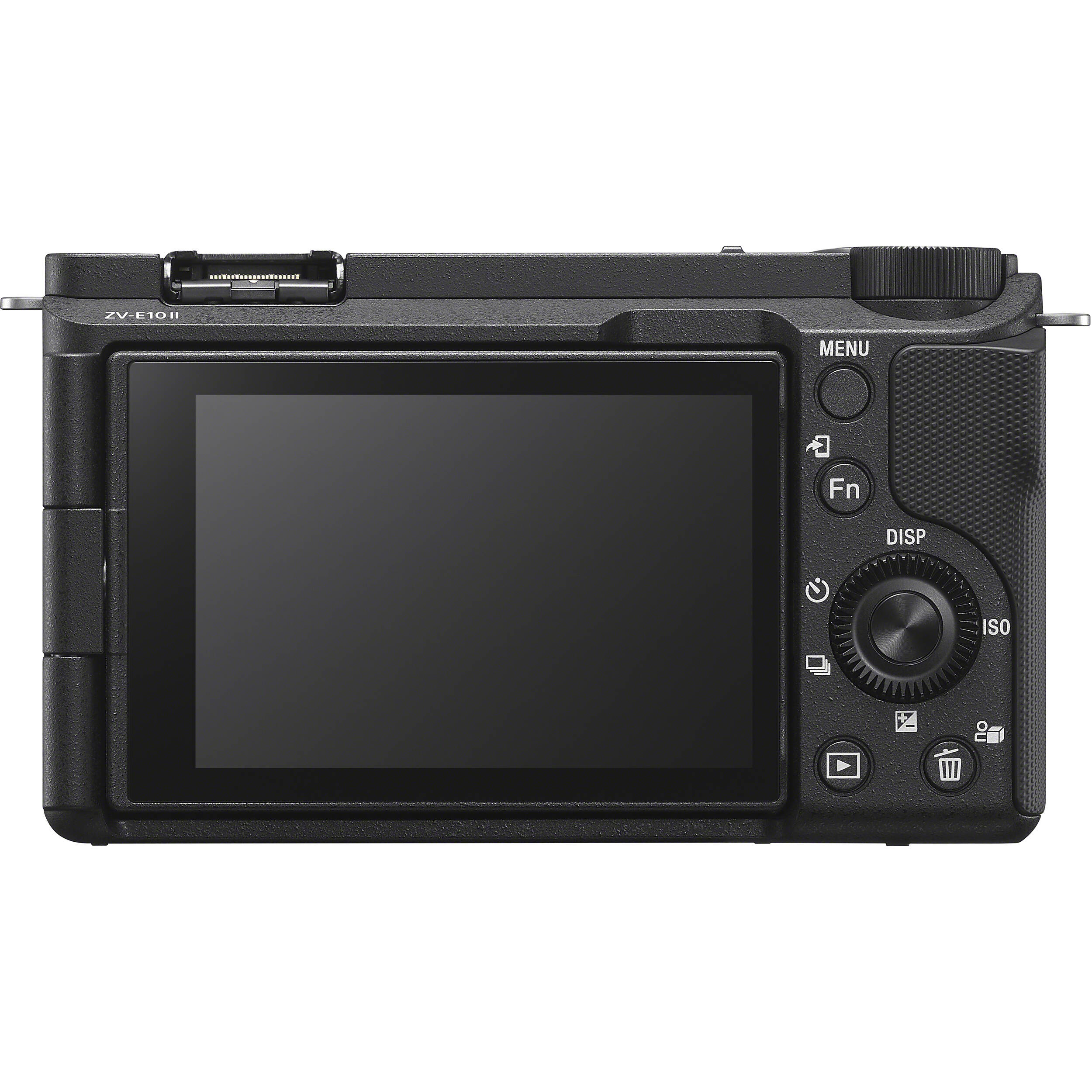 Sony ZV-E10 II mirrorless camera with 16-50mm zoom lens, ideal for video recording and content creation.