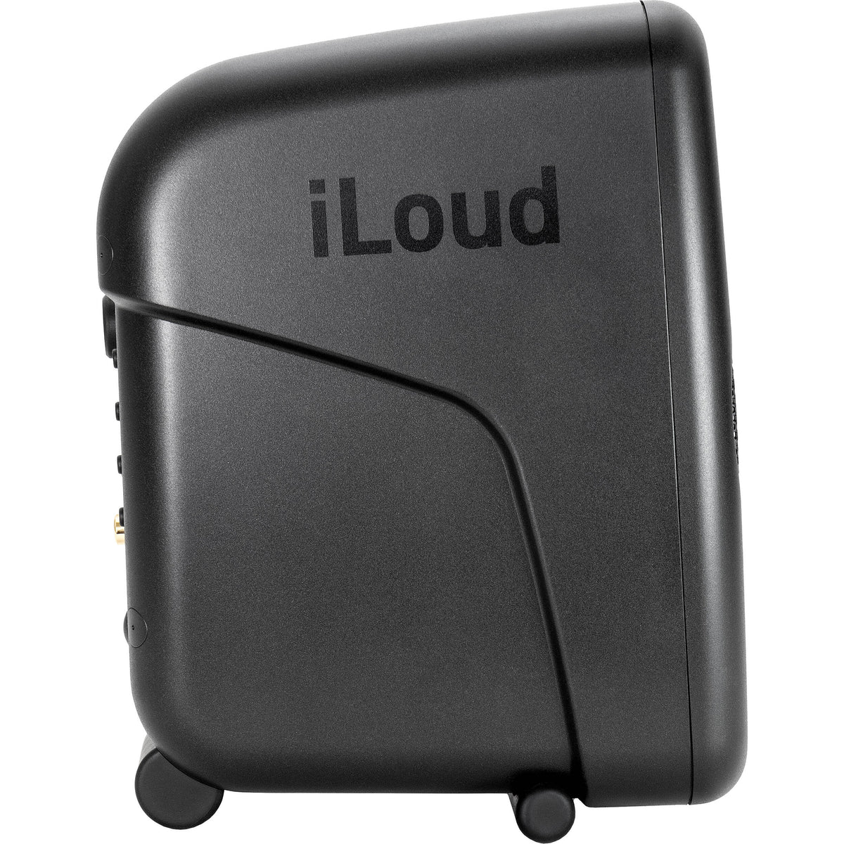 IK Multimedia iLoud Micro Monitor Pro active nearfield monitor with compact design and control knobs for studio audio.
