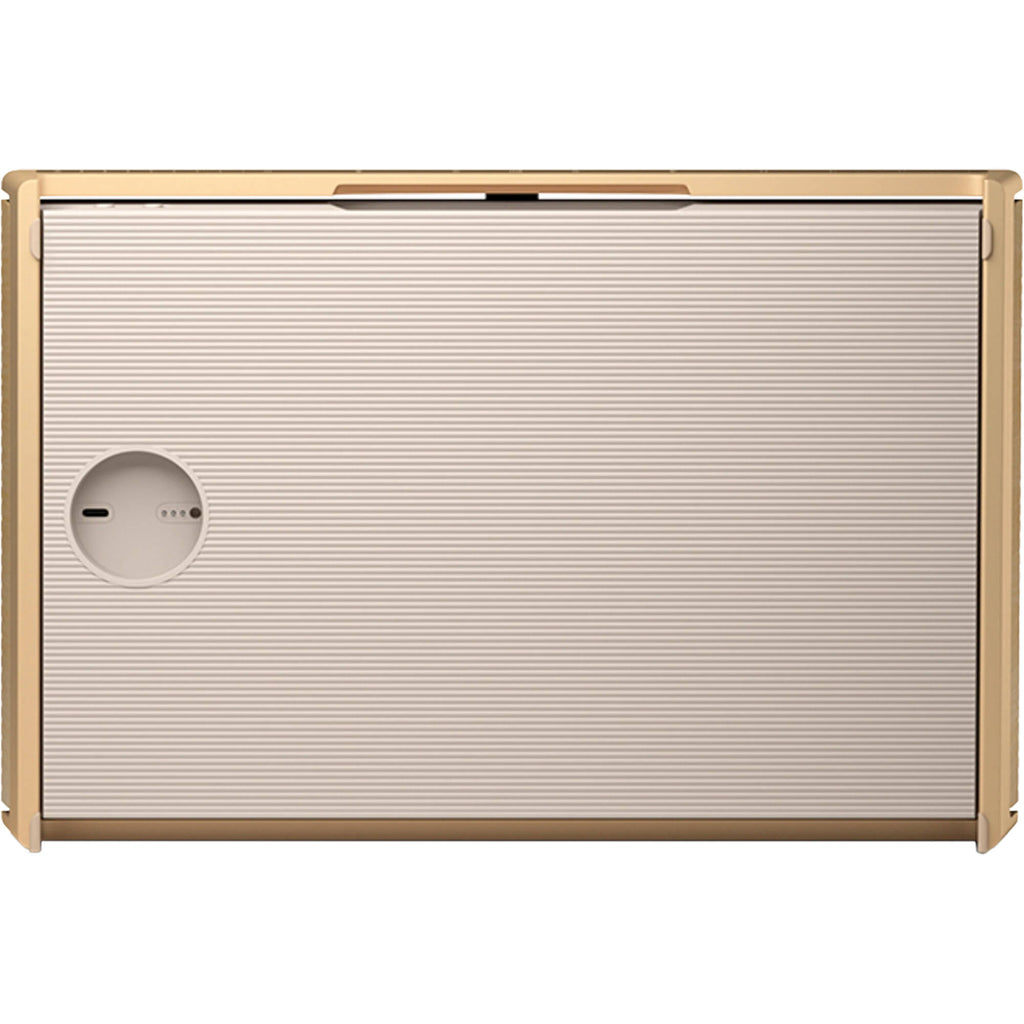 Wireless Bang & Olufsen Beosound Level speaker with sleek design and fabric covering, showcasing modern home audio technology.