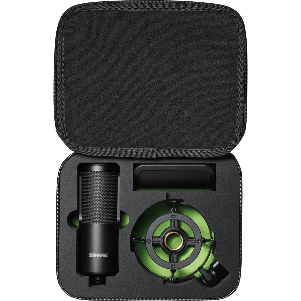 Shure SM4 Kit with condenser microphones, including microphone components and accessories, on a white background.