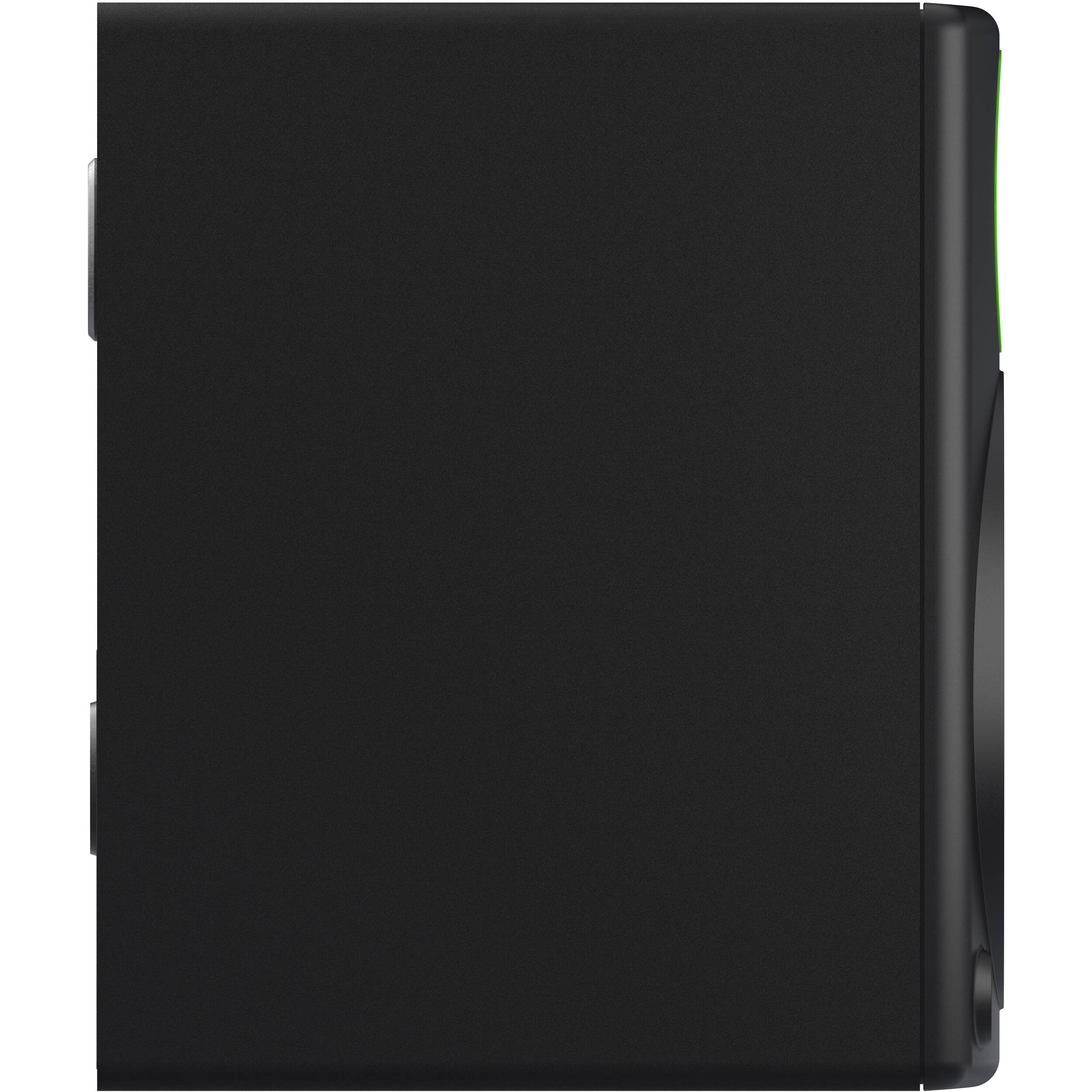 Mackie CR5BT desktop speakers in black with control knobs and audio input ports, designed for high-quality home or office audio.