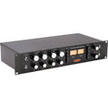 Warm Audio WA76-D2 signal processor with knobs and input/output jacks, professional audio compressor unit on a studio setup.