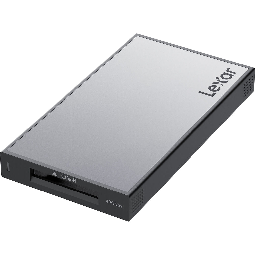 Lexar Workflow CFexpress 4.0 Type B card reader with USB-C port for fast data transfer and reliable media card connectivity.