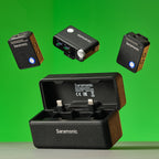 Saramonic Ultra Creator Wireless Microphone System with transmitter and receiver units on a white background.