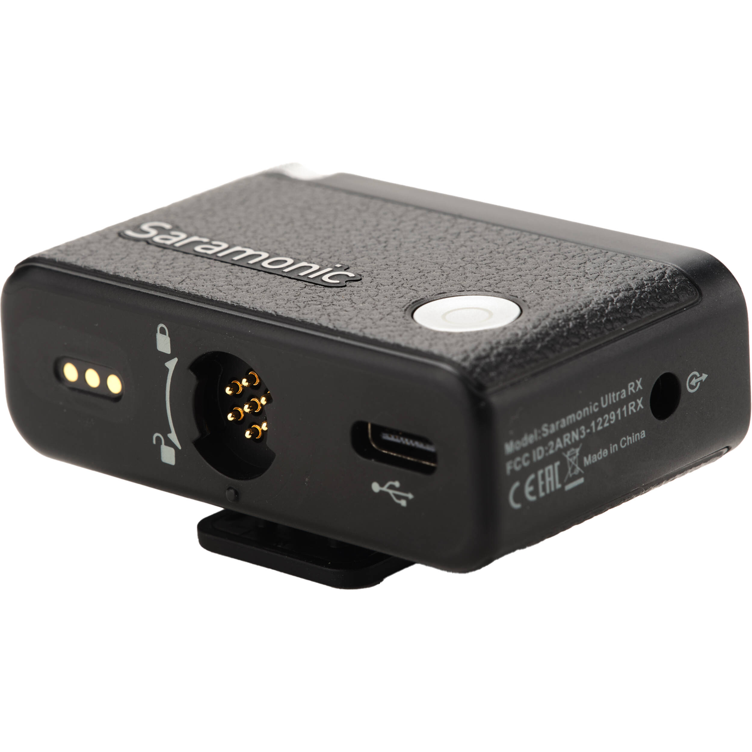 Saramonic Ultra wireless microphone system with Lavalier microphones for creators, featuring compact receiver and transmitter units.