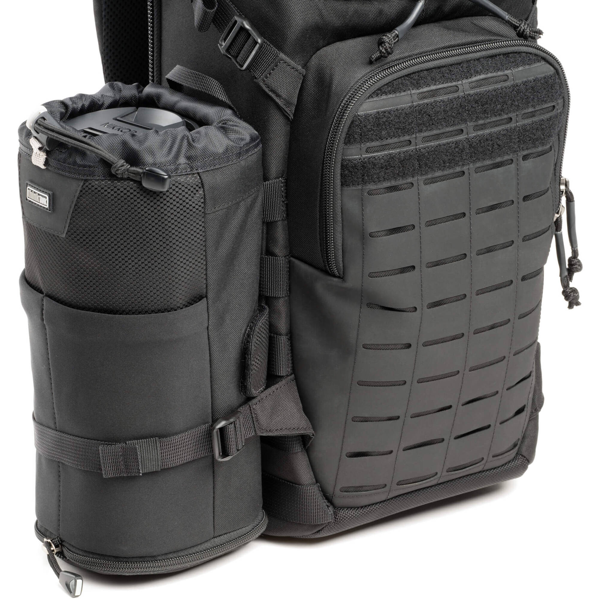Think Tank DarkLight video equipment bag with padded compartments and durable black exterior for professional camera gear storage.