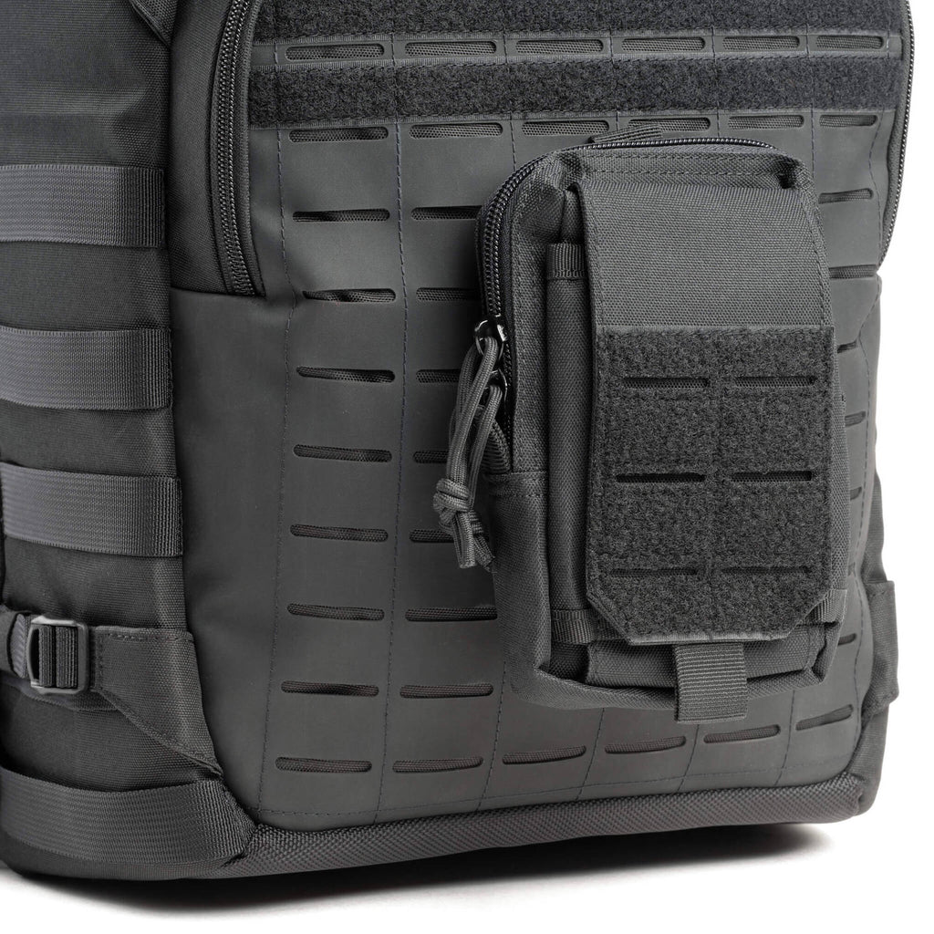 Think Tank DarkLight video equipment bag with padded compartments and adjustable straps for professional camera gear storage.