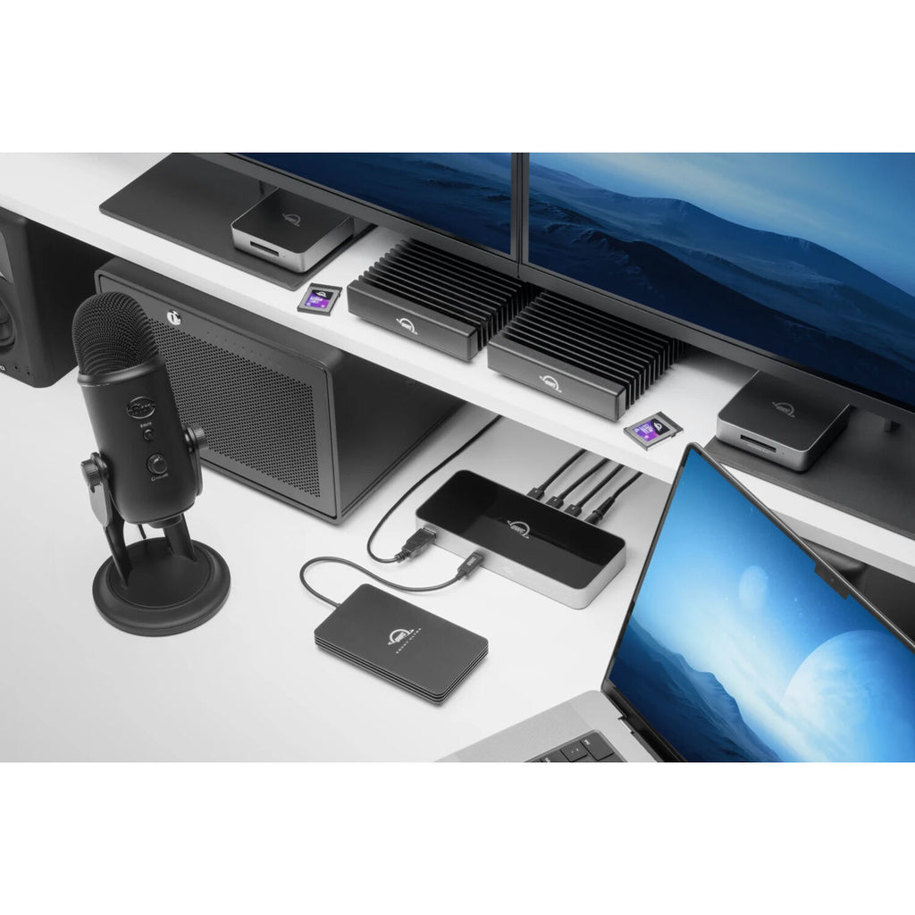 OWC Thunderbolt 5 Hub docking station with multiple ports for high-speed data transfer and connectivity.