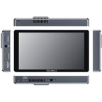 Feelworld P6XL 6-inch camera field monitor displaying live video feed on a professional video monitor.