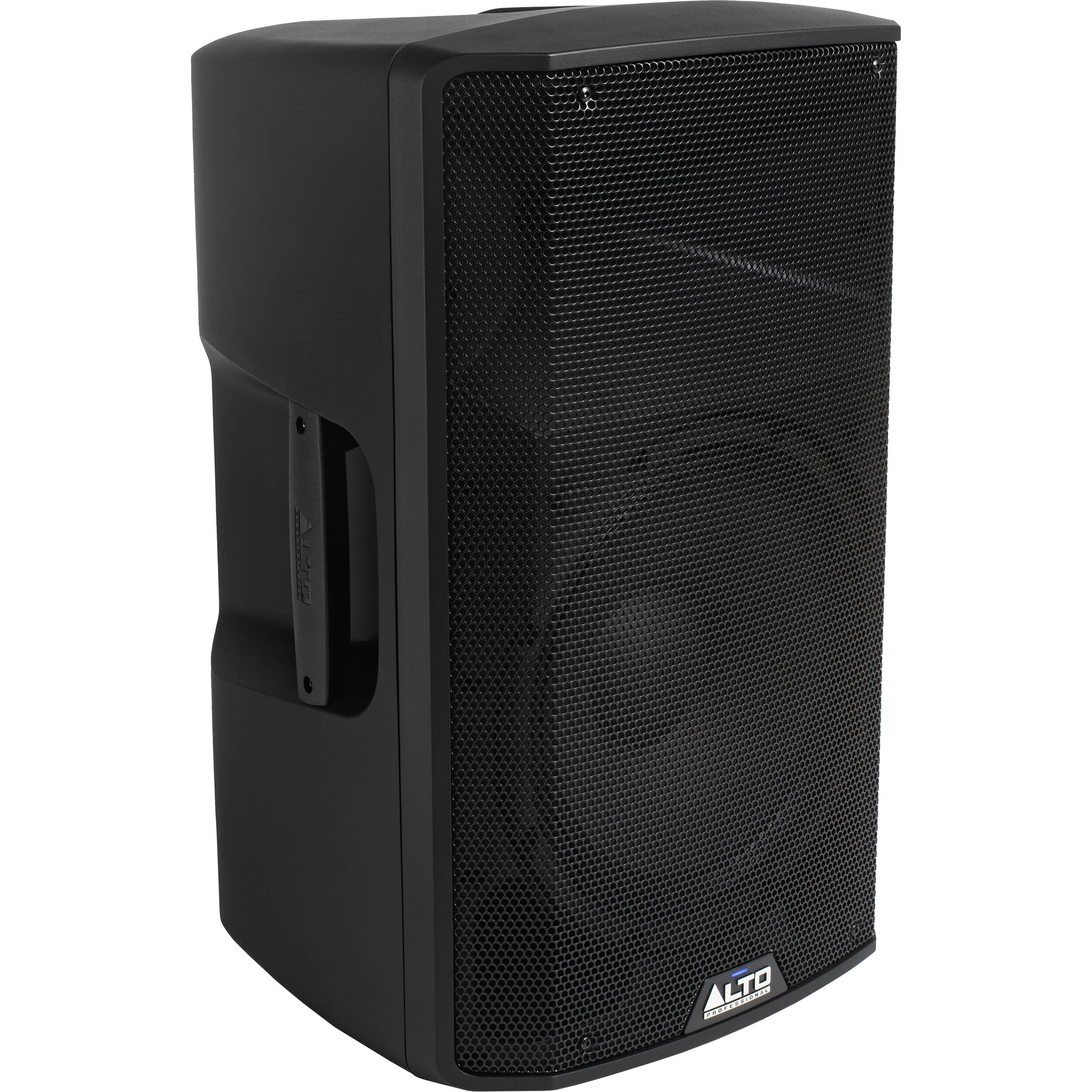 Alto Professional TX412 PA speaker with black grille and handle, designed for professional sound reinforcement systems.