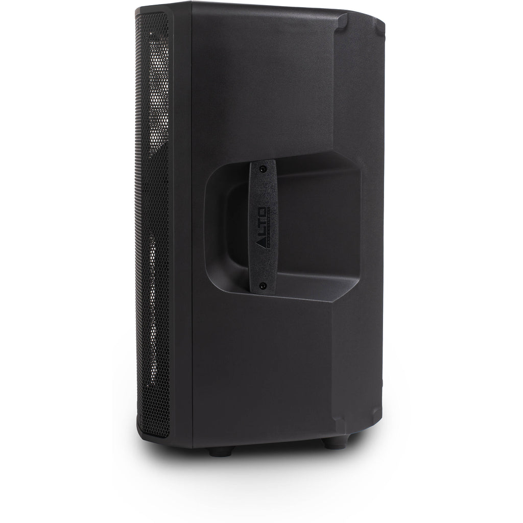 Alto Professional TX412 PA speaker system with black enclosure and control panel, designed for live sound reinforcement.