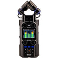 Zoom H5 digital recorder with multiple input jacks and portable design, ideal for professional audio recording.