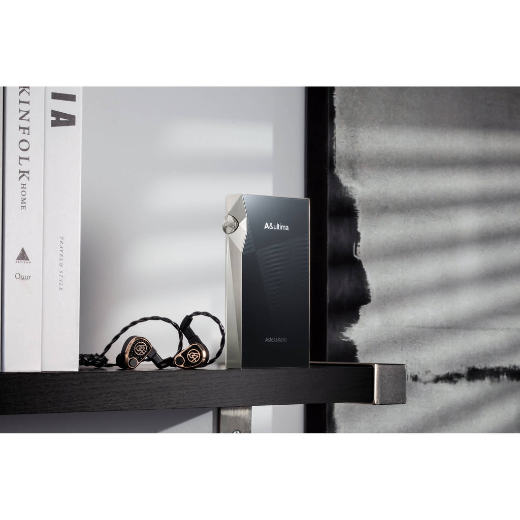 Astell&Kern A&ultima SP3000M portable music player with sleek black design, touchscreen display, and premium build quality
