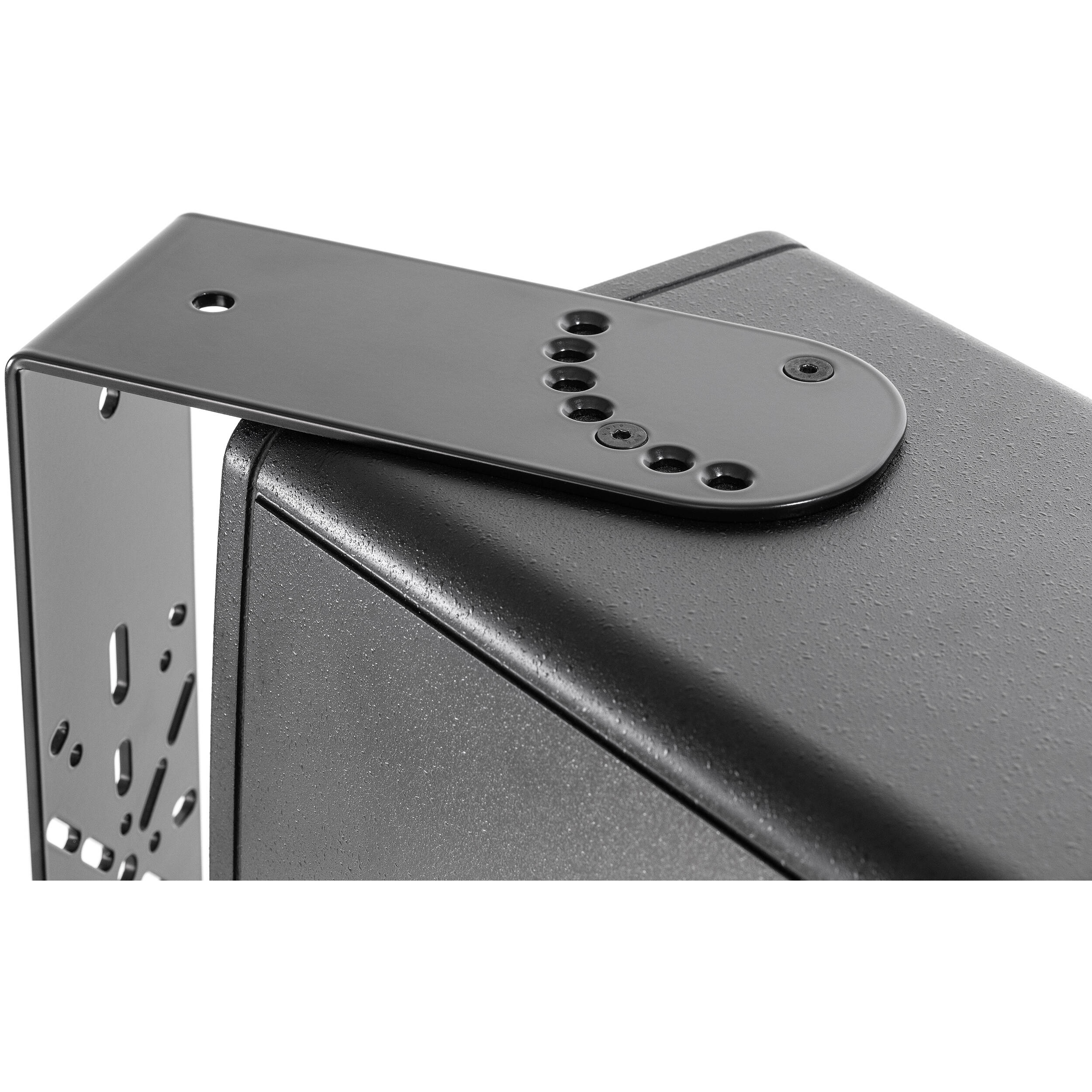 IK Multimedia iLoud Precision 5 MK2 studio monitor stands with mounting brackets for secure speaker placement.