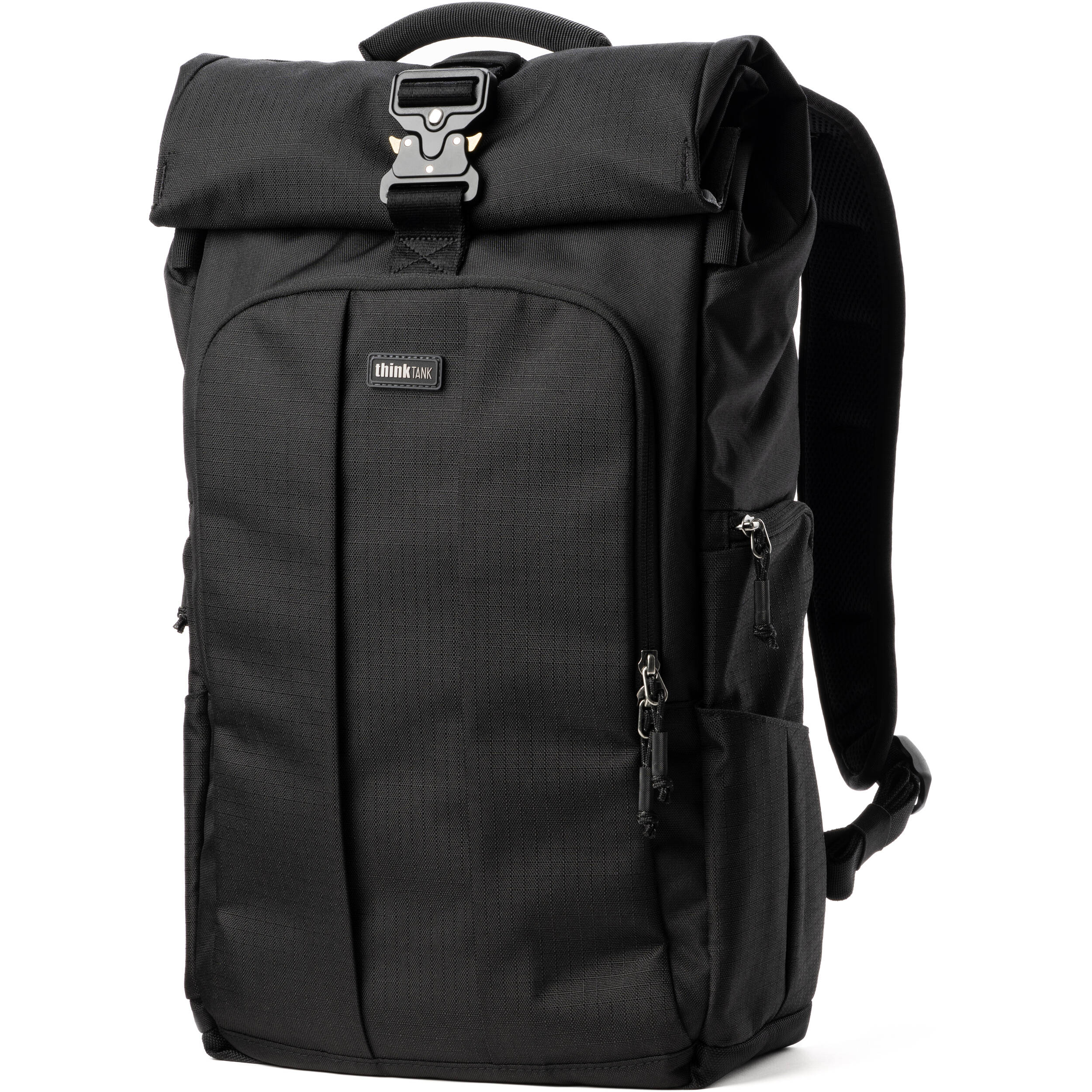 Think Tank FocusPoint RollTop video equipment bag with padded compartments and durable roll-top closure for safe gear storage.