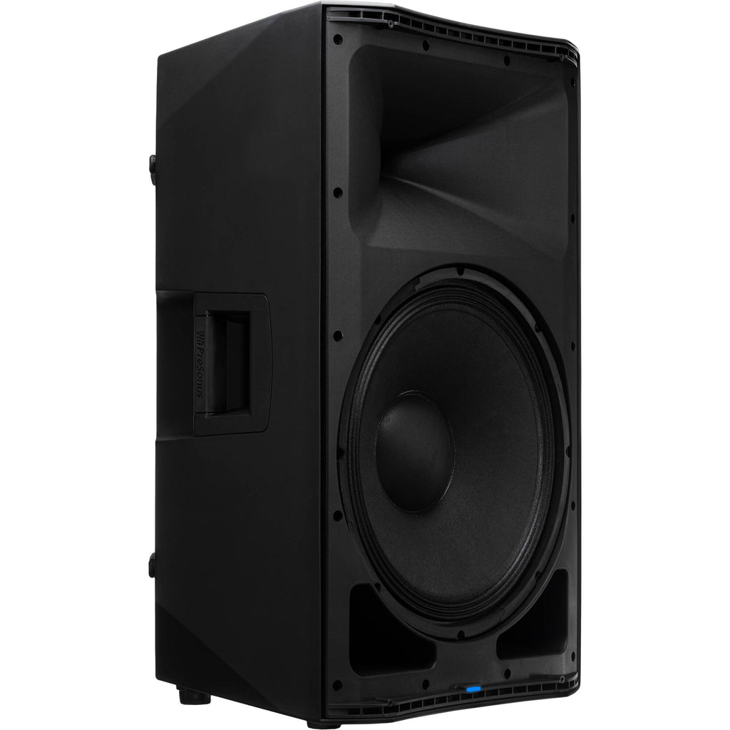 Presonus Air XD 15 active loudspeaker with black enclosure and control panel, designed for professional audio applications.