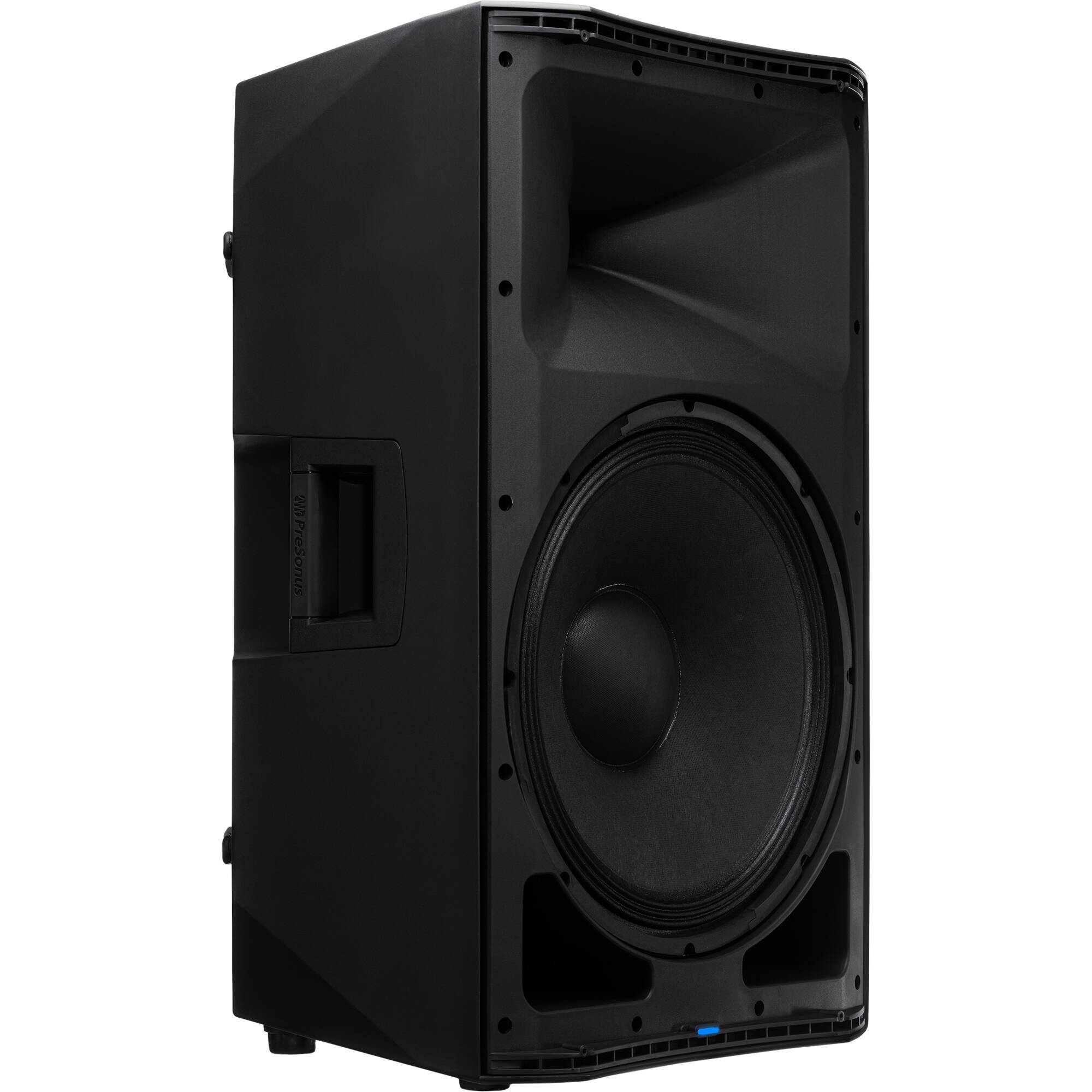 Presonus Air XD 15 active loudspeaker with black enclosure and control panel, designed for professional audio applications.