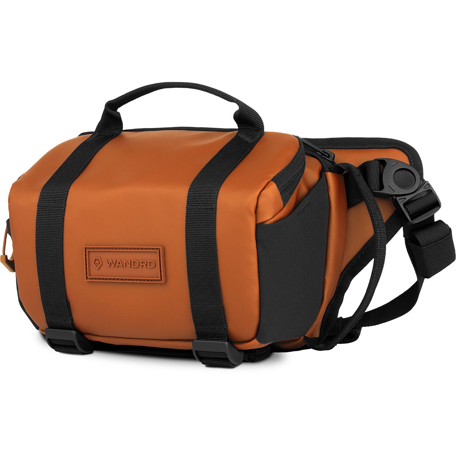 Wandrd Rogue Sling video equipment bag showing compact design with adjustable strap and multiple compartments for gear storage.