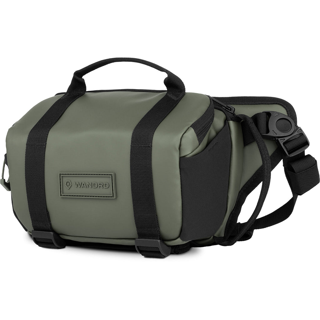 Wandrd Rogue Sling video equipment bag with adjustable strap and multiple compartments for camera gear and accessories.