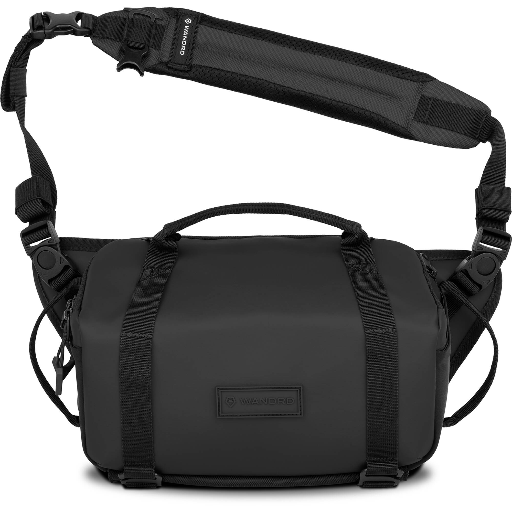 Wandrd Rogue Sling camera bag with adjustable strap and compact design, ideal for carrying video equipment and accessories.