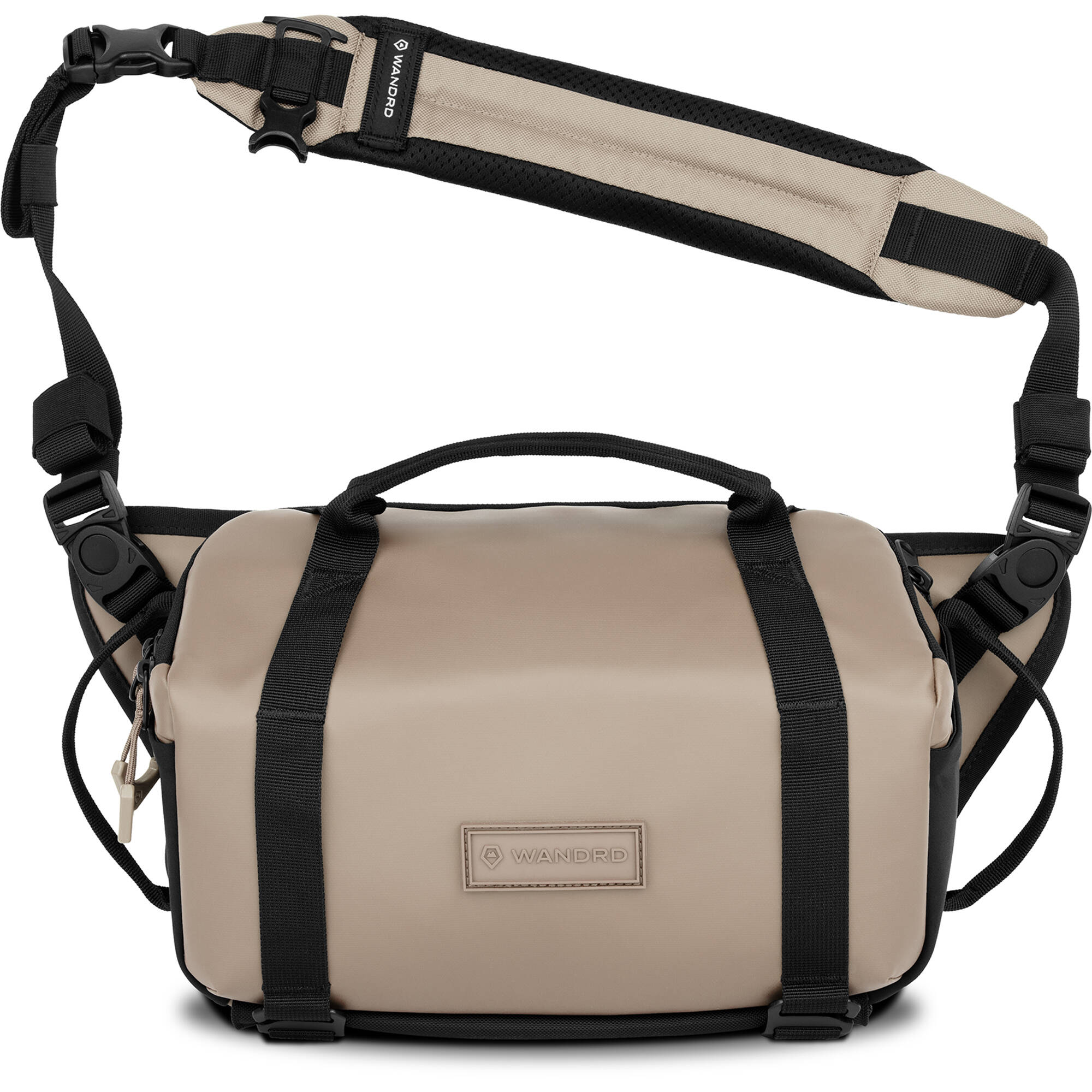 Wandrd Rogue Sling video equipment bag with adjustable strap and multiple compartments for camera gear and accessories.