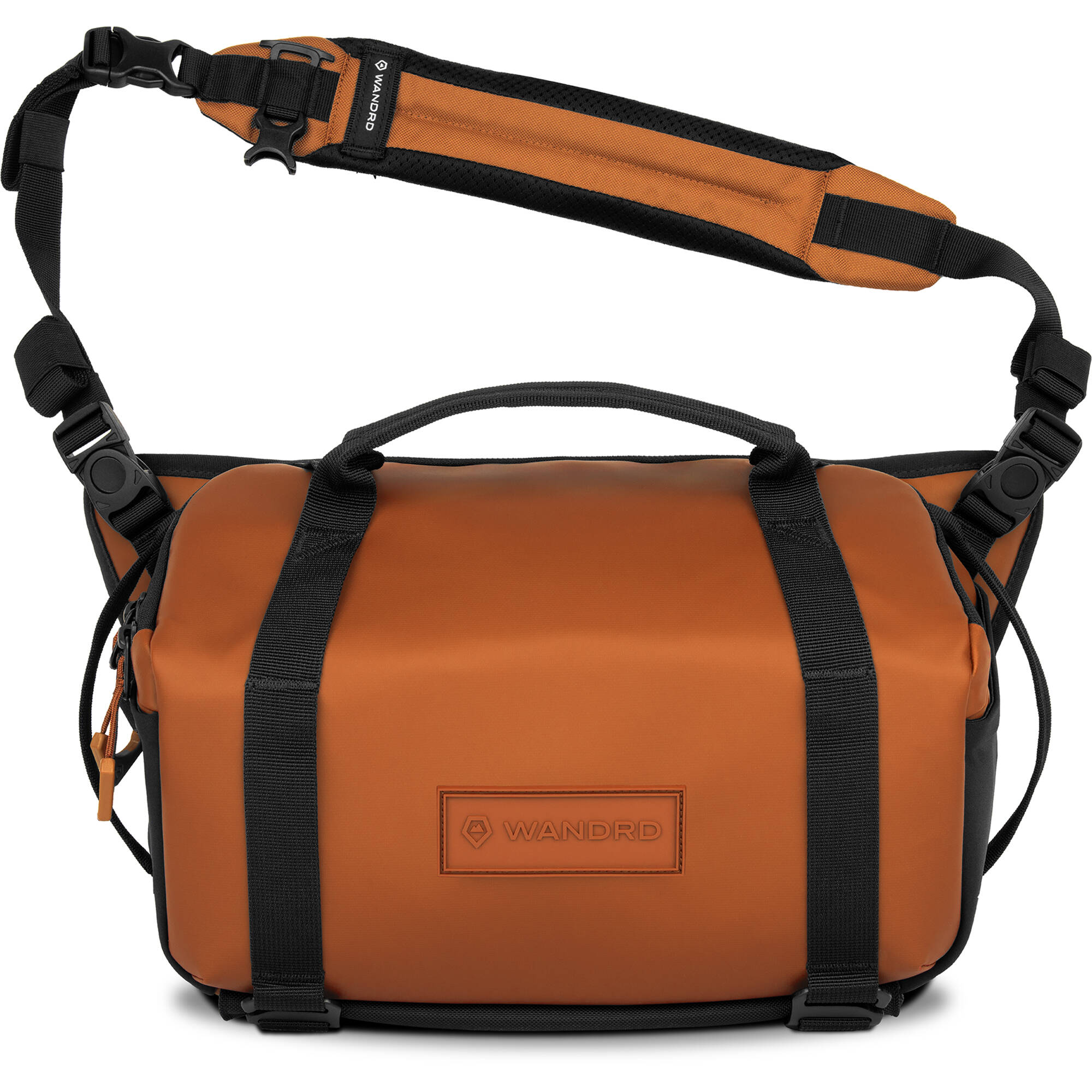 Wandrd Rogue Sling camera bag for video equipment, black with adjustable strap, compact and durable design.