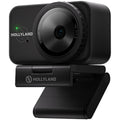 Hollyland Lyra 4K UHD Webcam for video conferencing, featuring a sleek design and adjustable lens for clear, professional video calls.