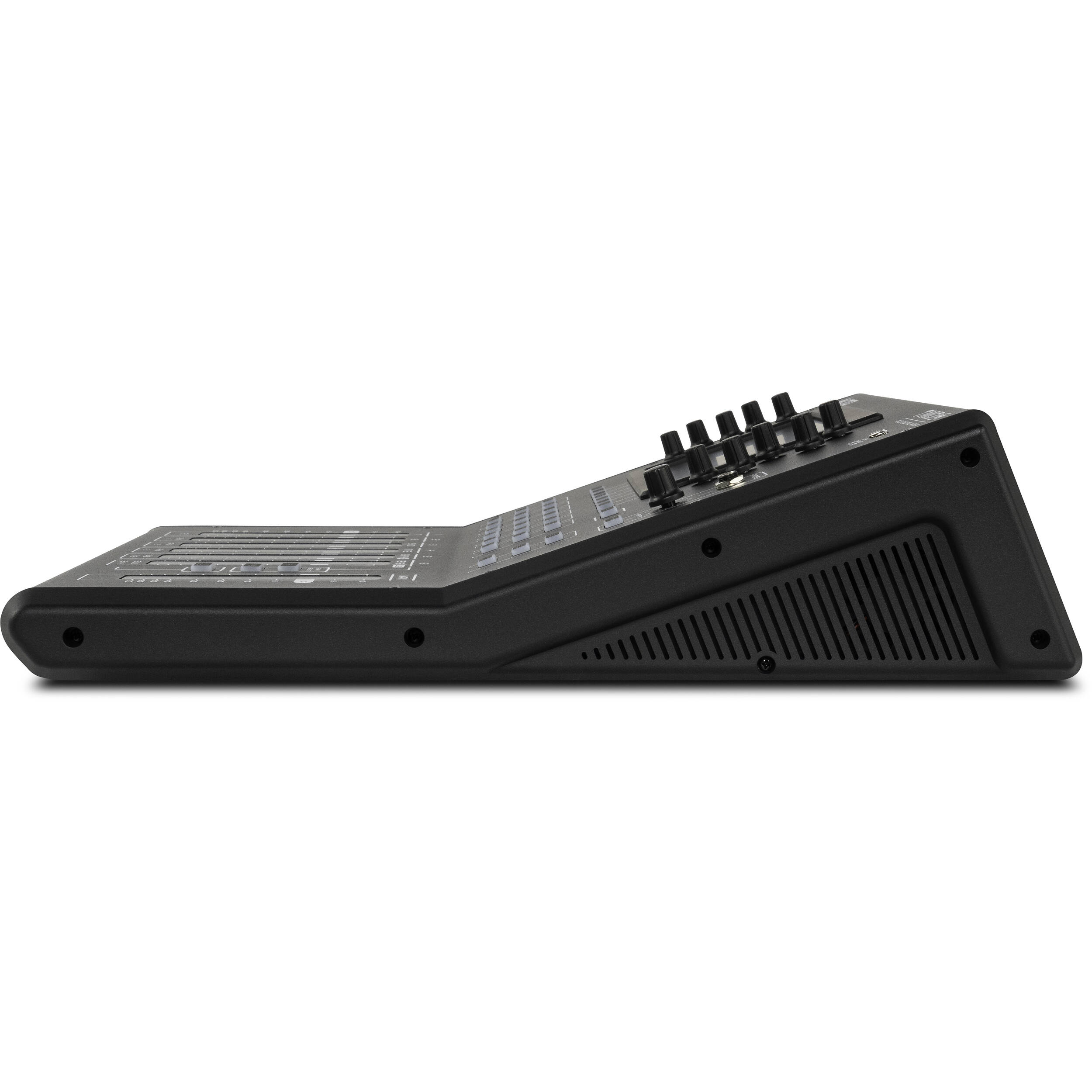 Alto Professional TMD16 digital mixer with multiple input channels and control knobs for professional audio mixing.