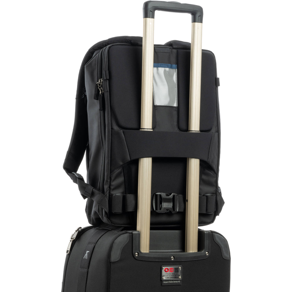 Think Tank Shape Shifter video equipment bag with multiple compartments and adjustable straps for professional videographers.