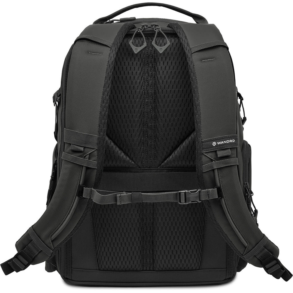 Wandrd Prvke Zip video equipment bag with multiple compartments and padded interior for camera gear storage.