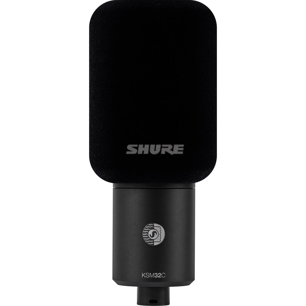 Shure KSM32C/SM condenser microphone studio kit, professional audio recording microphone with sleek design and sturdy build