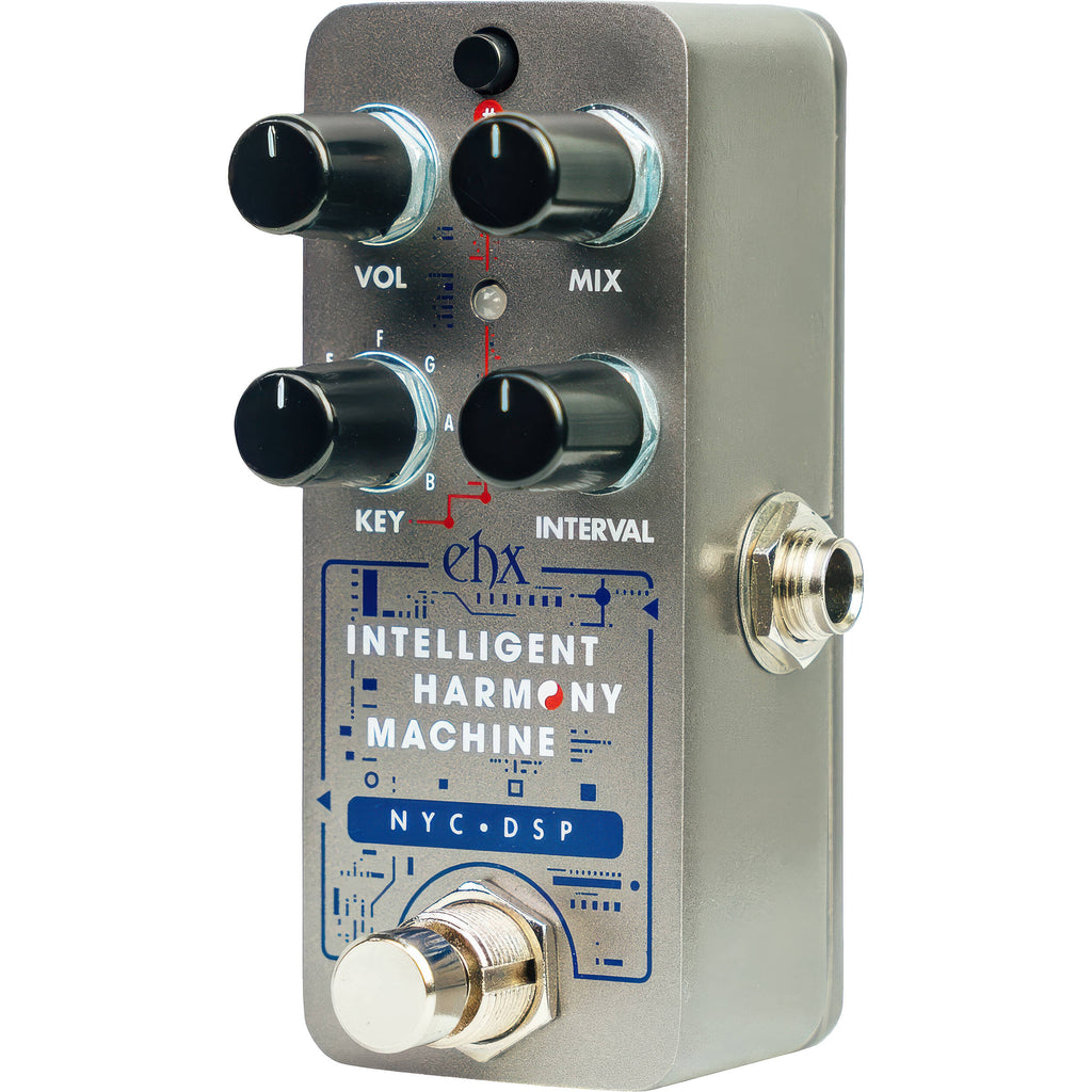 Electro Harmonix Pico Intelligent Harmony Machine pedal with sleek design and control knobs for guitar harmony effects.