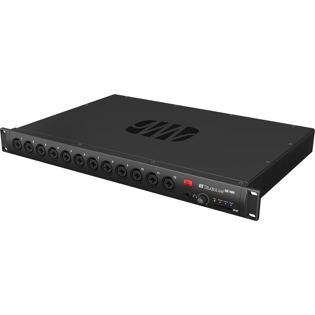 PreSonus StudioLive Series III SE 16R digital mixer with multiple input channels and control knobs for live sound mixing.