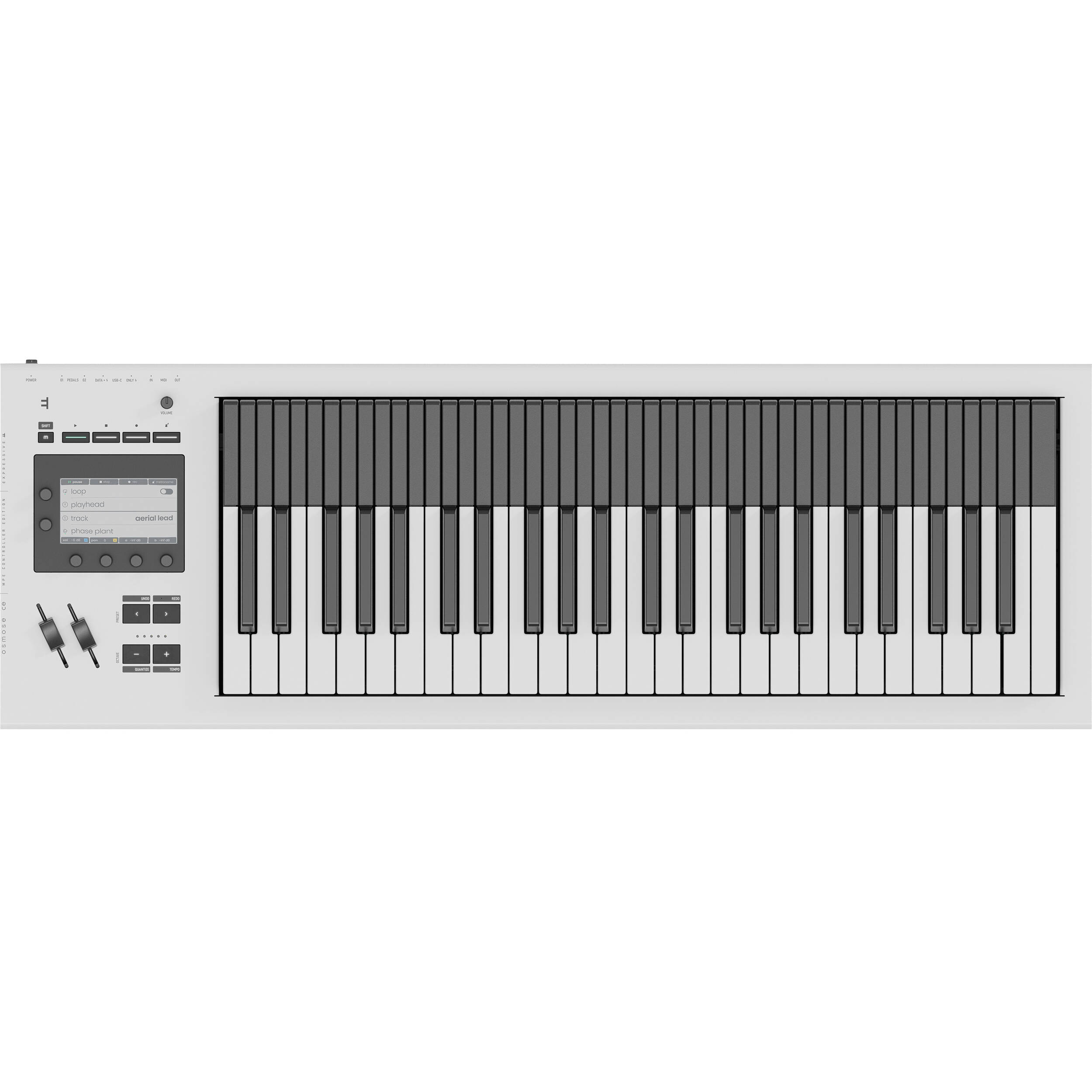 Expressive E Osmose CE 49 midi keyboard with expressive keys and advanced controls, designed for music production and performance.