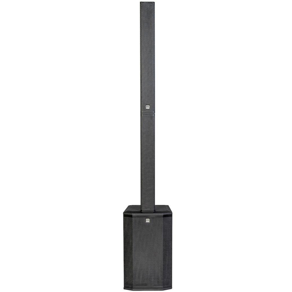 HK Audio POLAR 12 MK2 active column speaker with multiple speaker drivers and sleek black design.