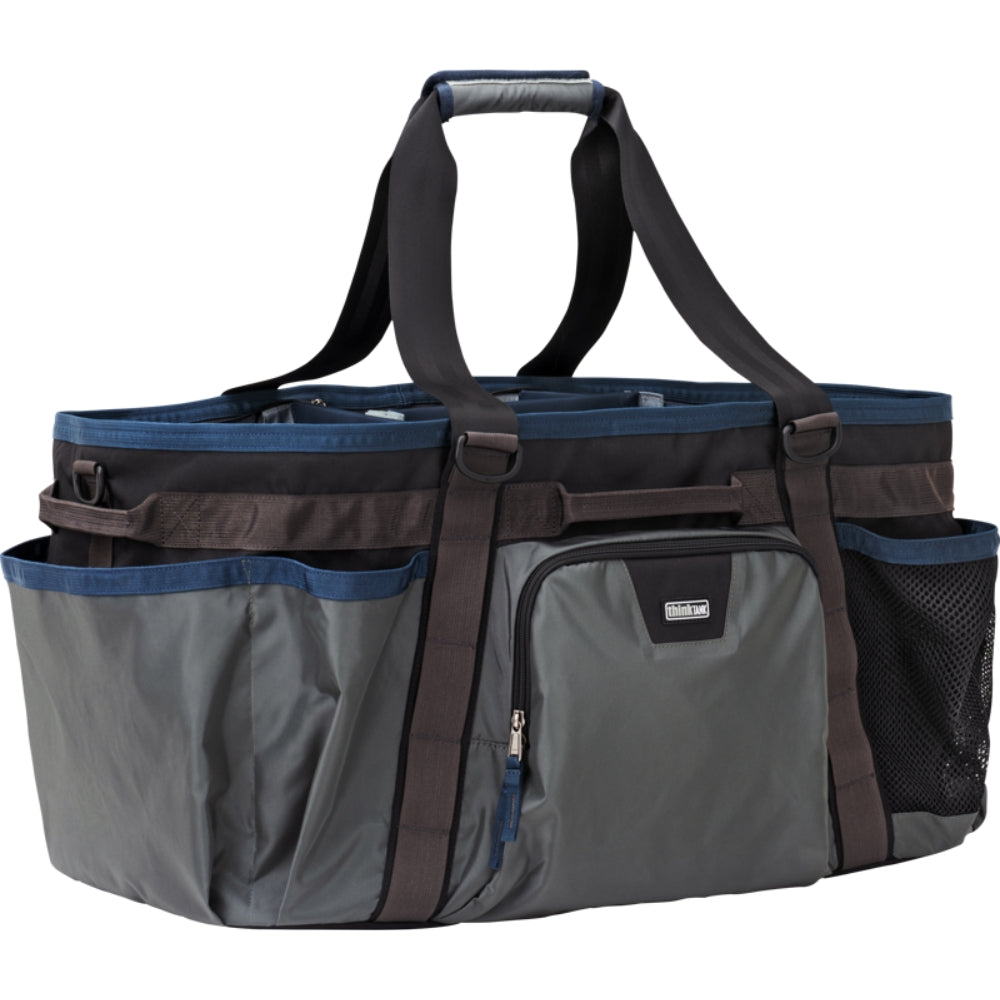 Think Tank Freeway Longhaul video equipment bag with padded compartments and adjustable straps for professional gear transport.