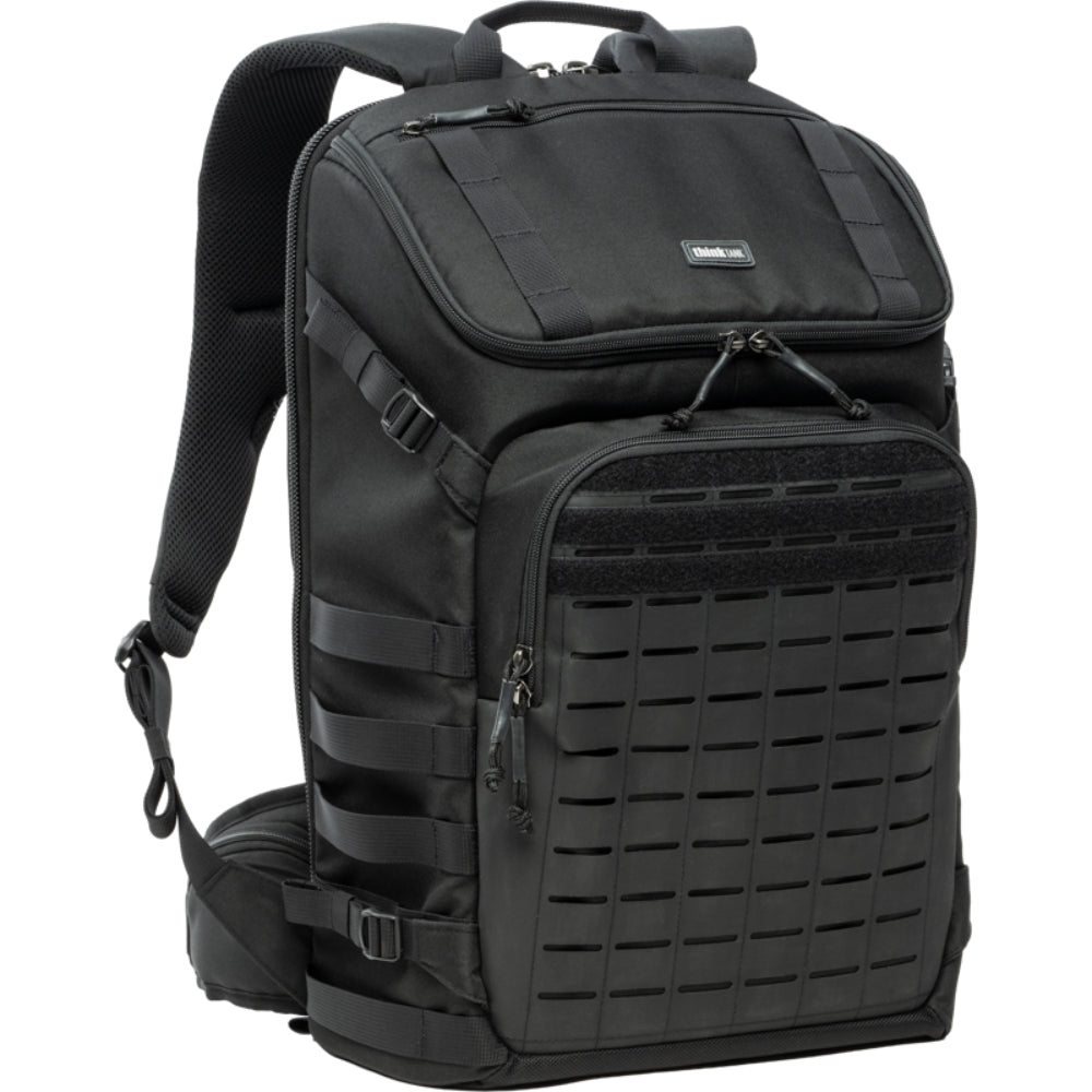 Think Tank DarkLight video equipment bag showing padded compartments and sturdy zippers for camera gear storage