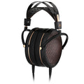 Audeze CRBN2 wired headphones with over-ear design, black ear cups, and braided cable for high-quality audio.