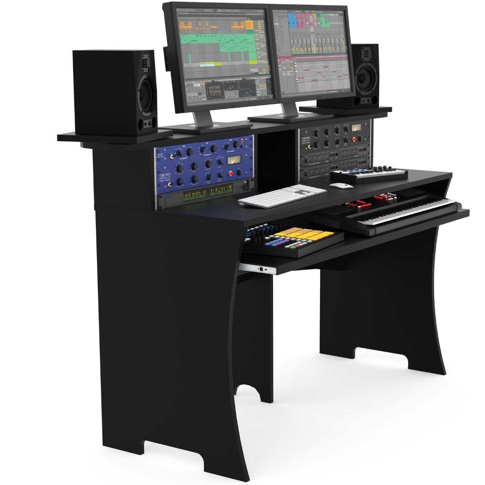 Glorious Workbench studio furniture with sturdy wooden surface and adjustable metal legs, ideal for creative workspaces.