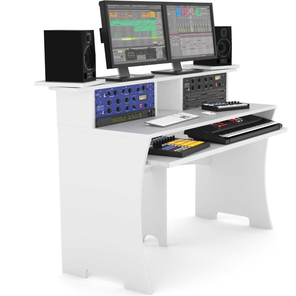 Glorious Workbench studio furniture with wood surface, metal frame, and adjustable height for creative workspace setup.