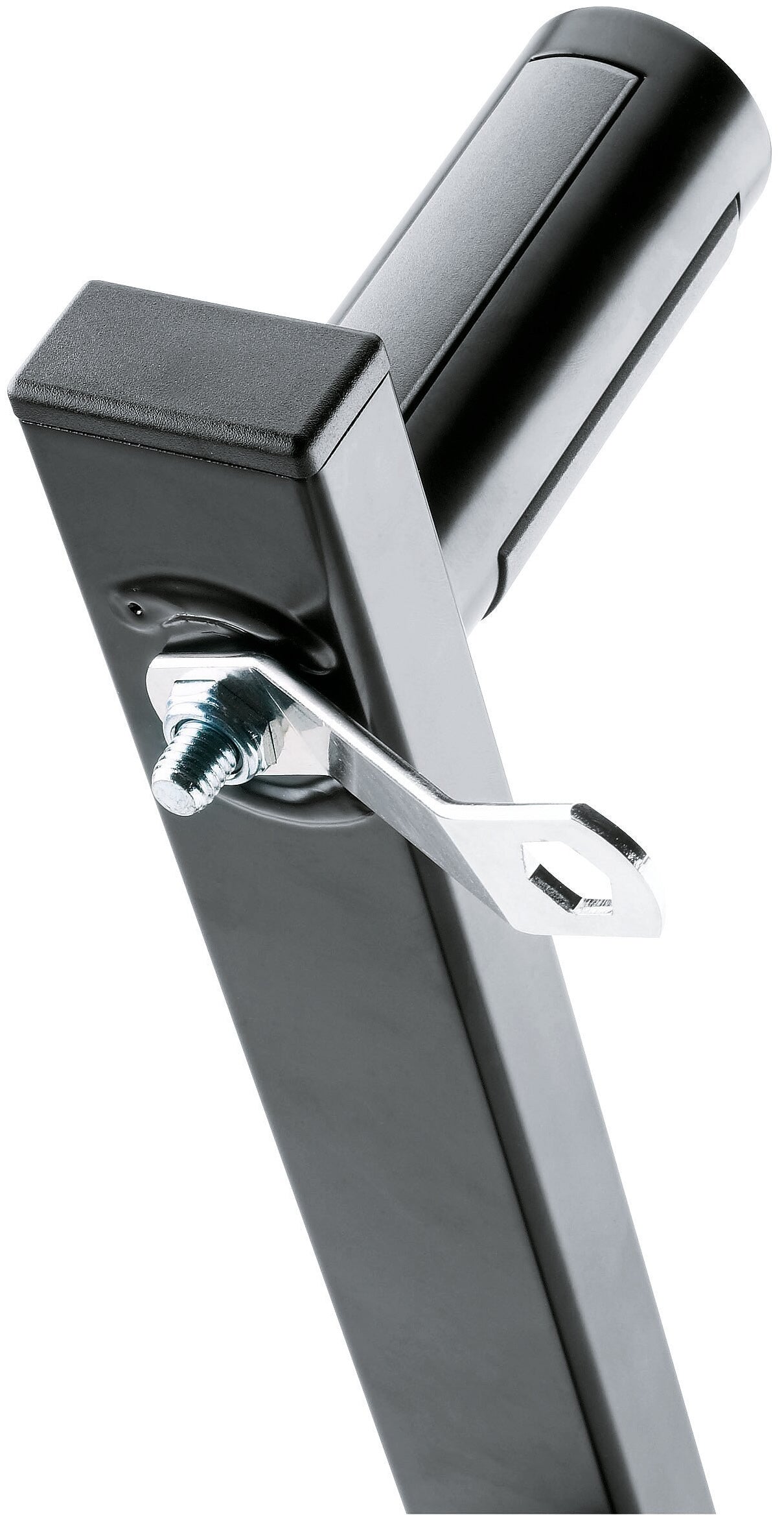K&M 24120 speaker stands with adjustable height and sturdy design for optimal audio setup.