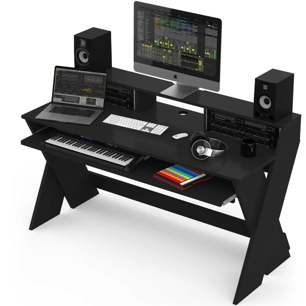 Glorious Sound Desk Pro studio furniture with a sleek, modern design suitable for professional music production setups.